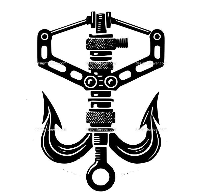 grappling hook graphic logo