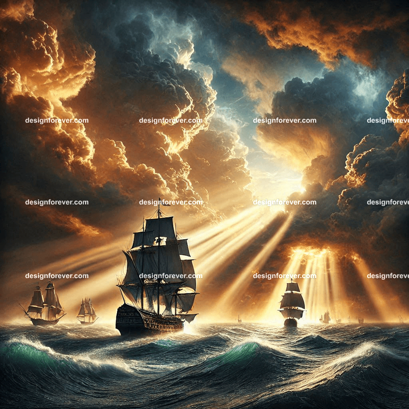 malestrom storm at sea with vassal of merchants