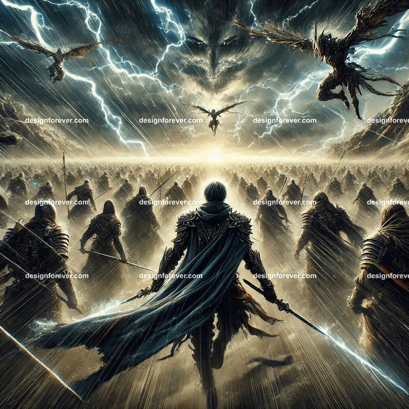 wide angle shot of storm riders from chinese manga