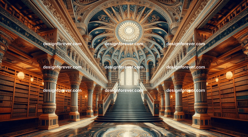 Use the alexendria library as backdrop