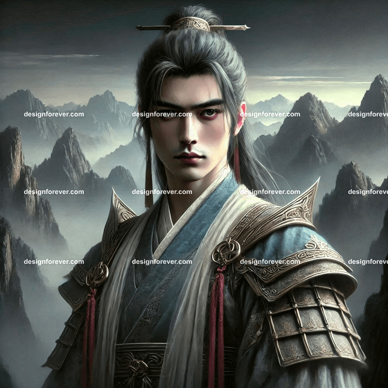 wuxia warrior in the mountains