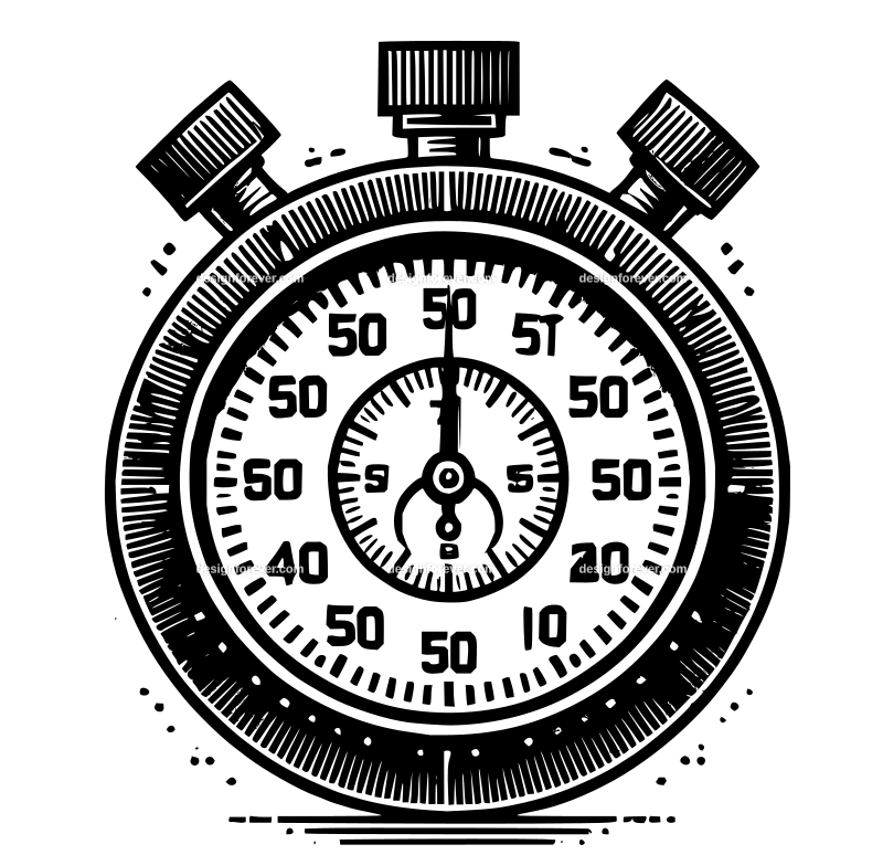 the stopwatch graphic logo