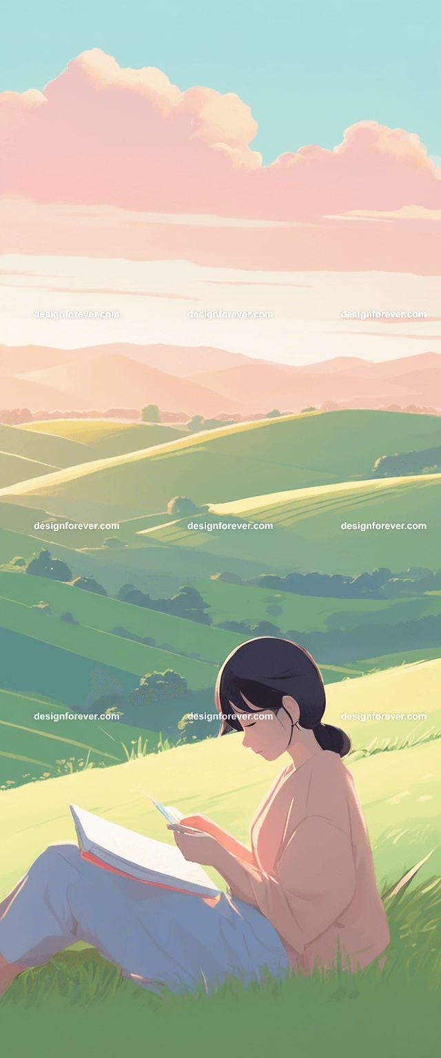 young woman doing homework