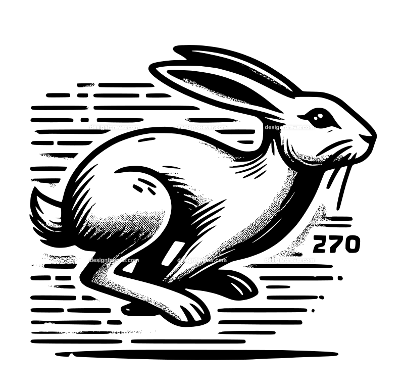 the fast rabbit graphic logo