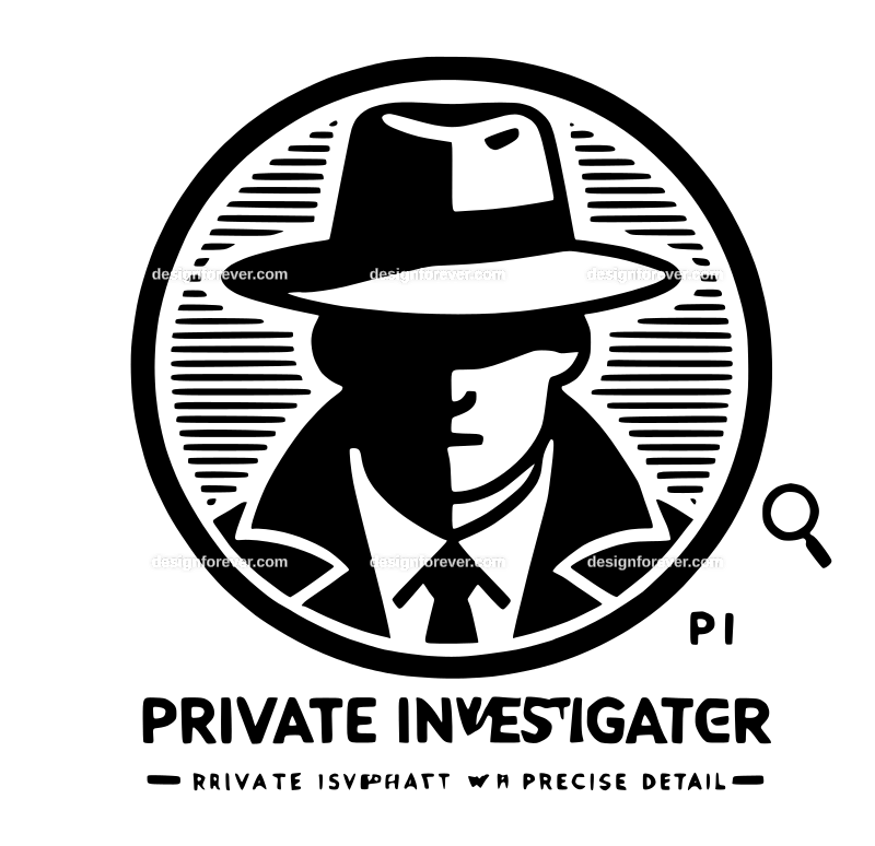 private investigator graphic logo