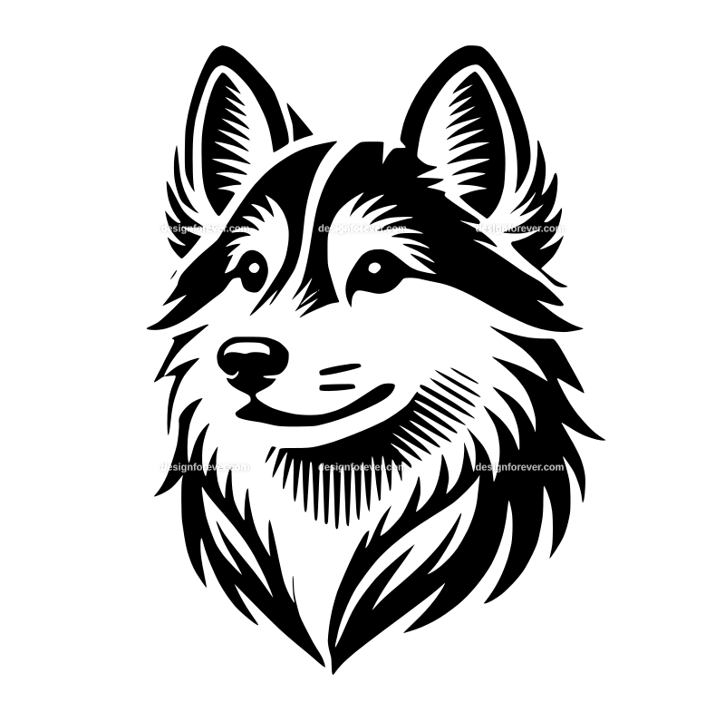 Norwegian Lundehund graphic logo