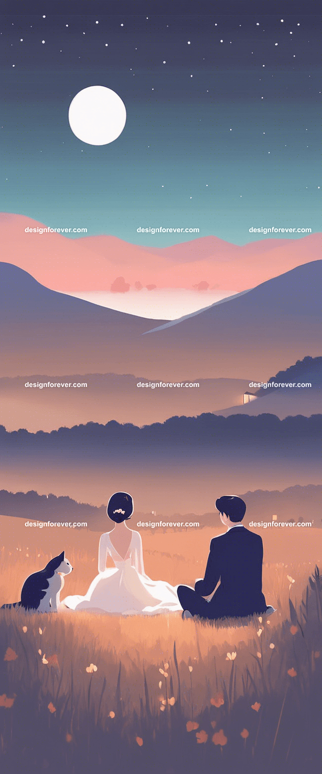 wedding at open fire camping