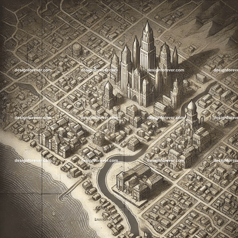the city map for ultima 2 game