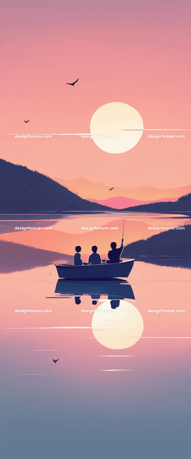 young woman on kayak on calm lake deep dark blue evening sky with stars