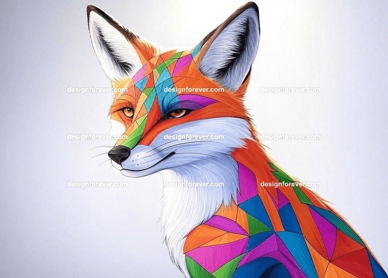 Simple line drawings of fox