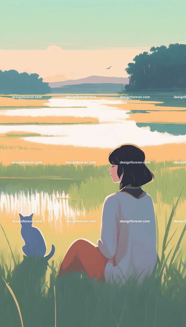 young woman in rural country