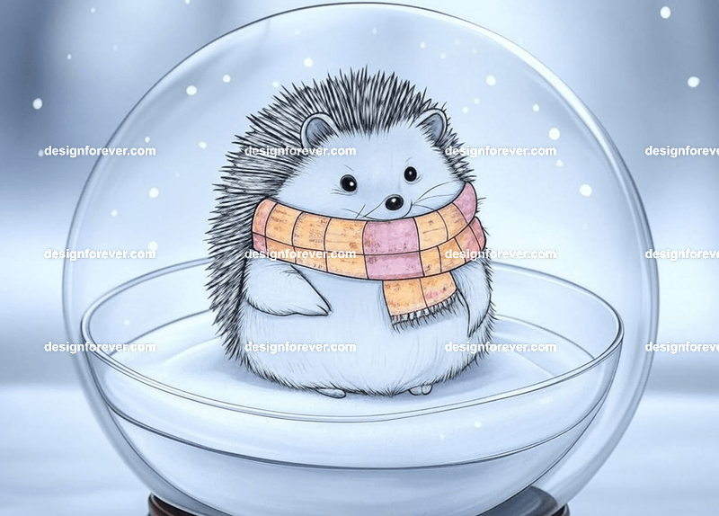 hedgehog crystal ball glass orb