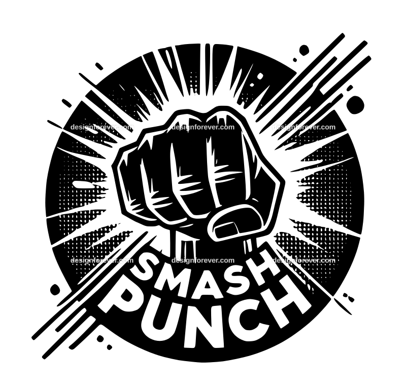 smash punch graphic logo