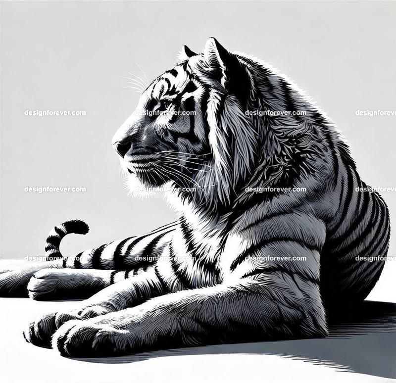 the tiger front facing