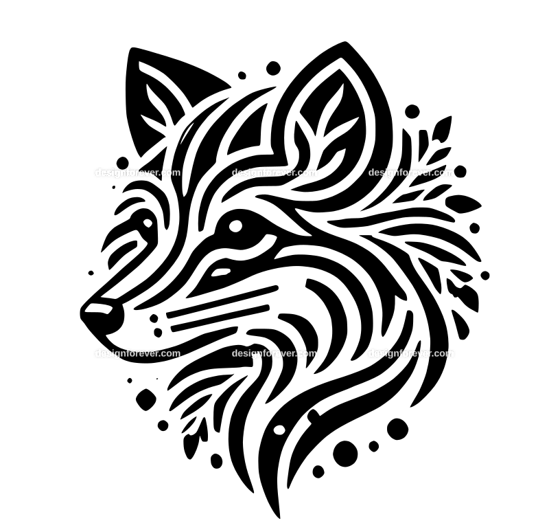 snow fox graphic logo