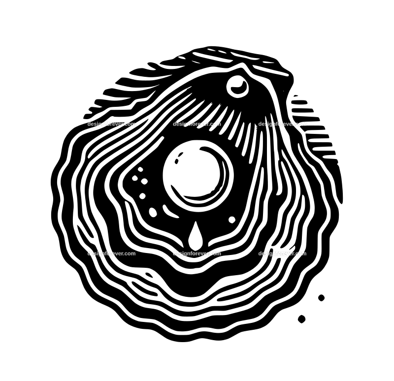 the pearl in oyster logo