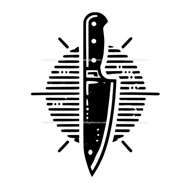 the butcher's knife graphic logo