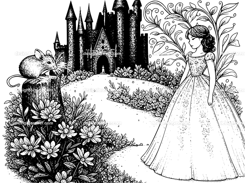 mouse with magic powers rescues princess from evil king