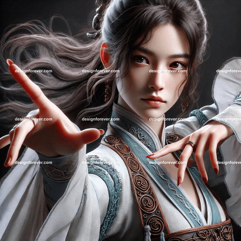 elite wuxia female warriors dressed in wuxia clothing with deadly finger touch