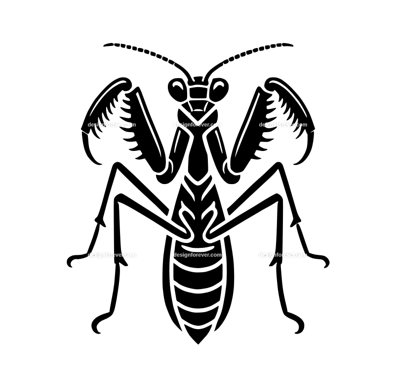 Praying Mantis graphic logo