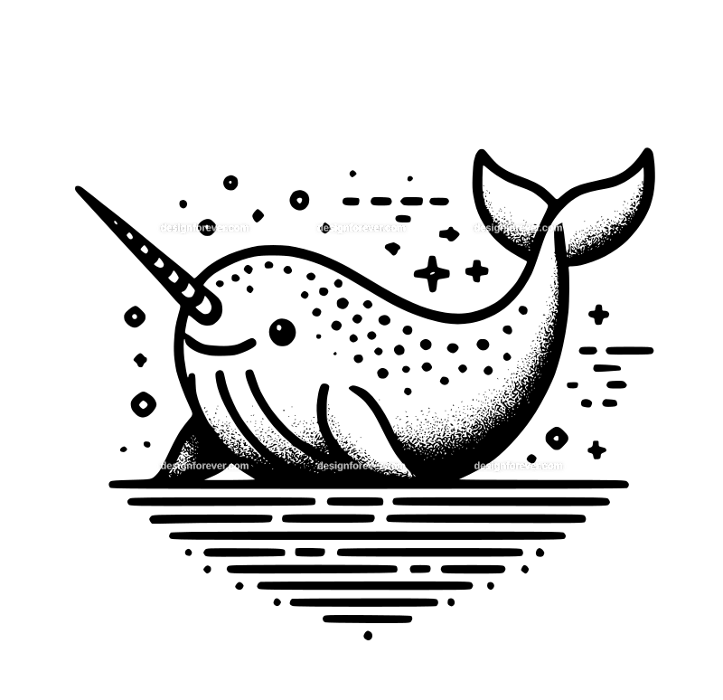 Narwhal graphic logo
