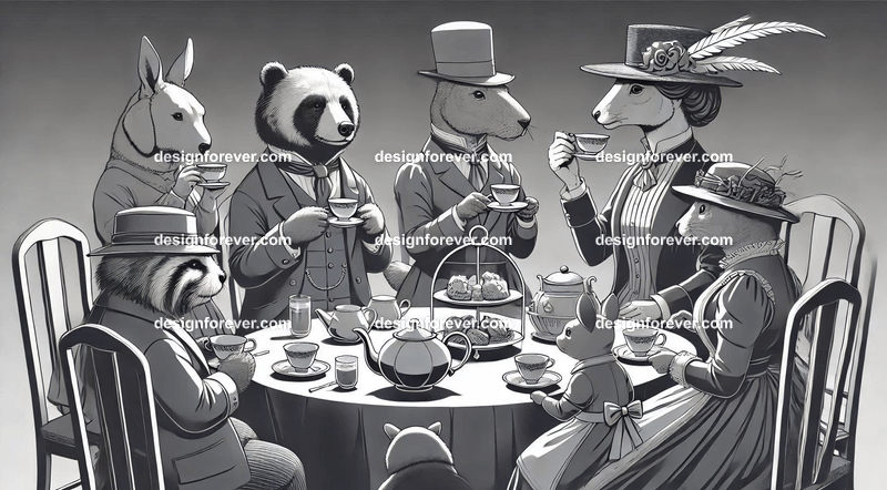 Animals as tea party animals