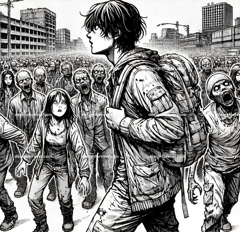 after the apocalypse people searching for survivors and attacked by zombies