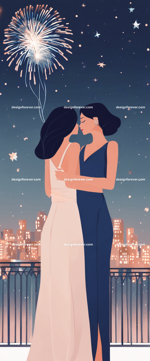 2 women celebrating new years