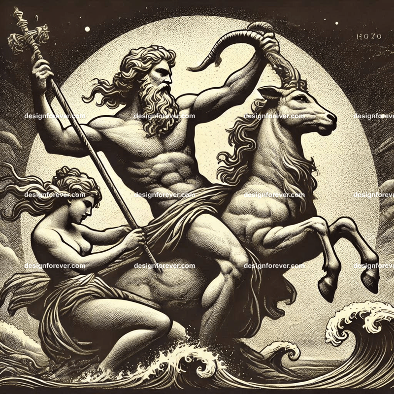 zeus capturing the golden hind of artemis