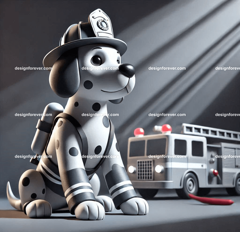 dalmation as fireman