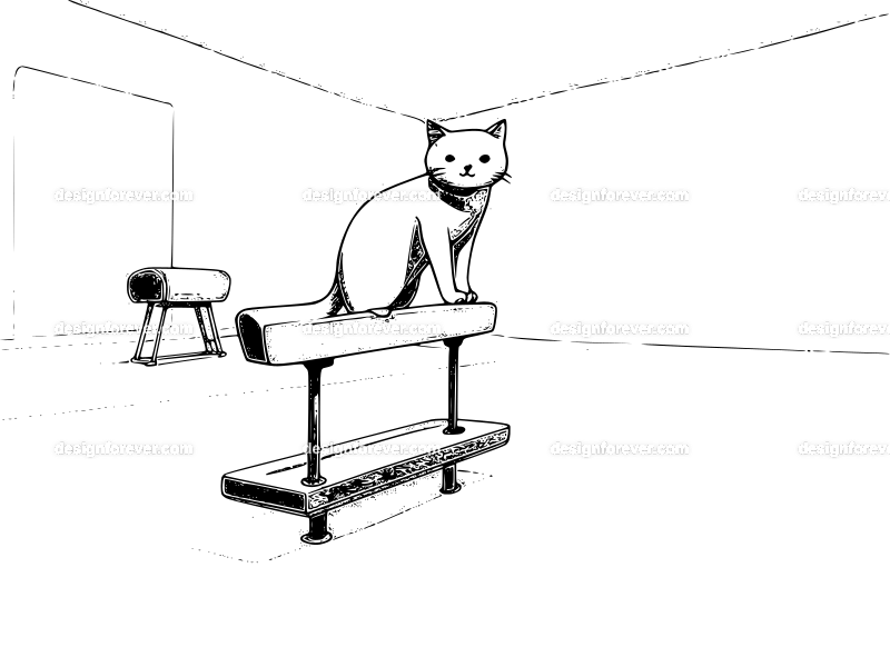 cat doing gymnastics