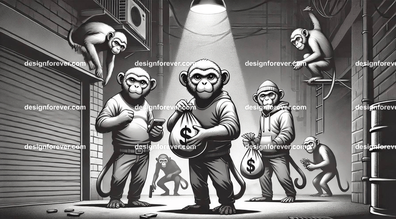 Anthropomorphs pigeons as street vendors