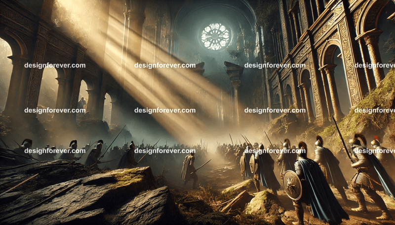 The siege of palace by orcs
