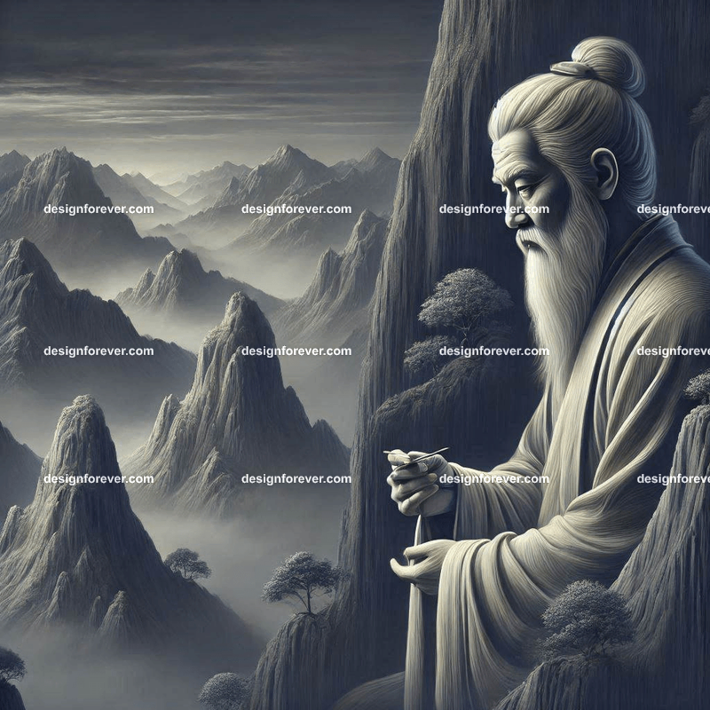 chinese philosopher in the mountains