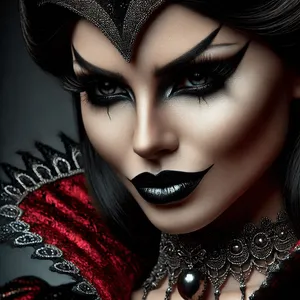 closeup of evil queen
