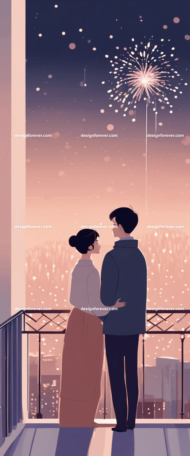 a couple wife husband girlfriend boyfriend celebrating new years xmas christmas holiday