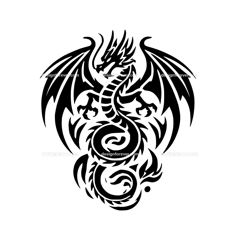 dragon tattoo graphic logo