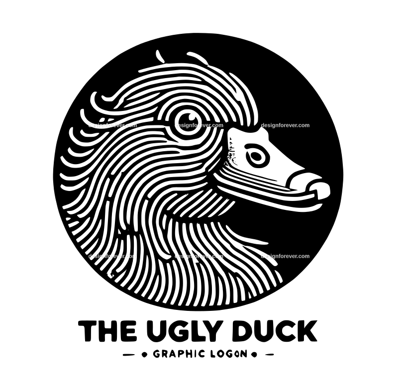 the ugly duck graphic logo