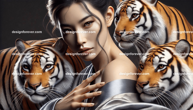 maiden warriors with their tigers