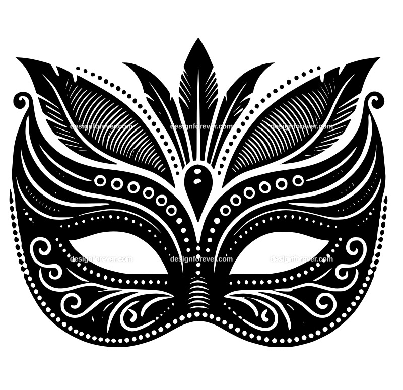 masquerade mask graphic logo