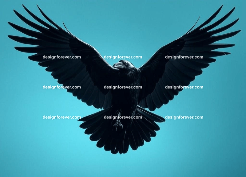raven swooping down