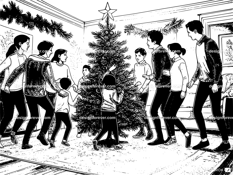 xmas celebration with family and friends