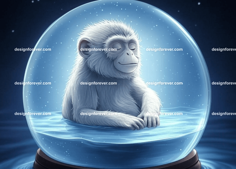 /imagine sea monkey in a crystal ball