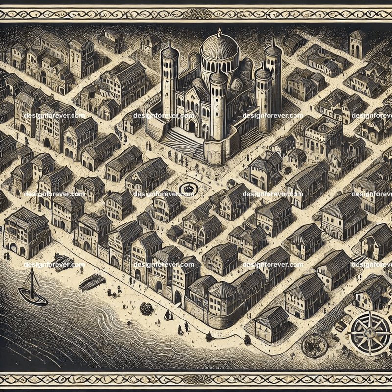 the city map for bard's tale video game