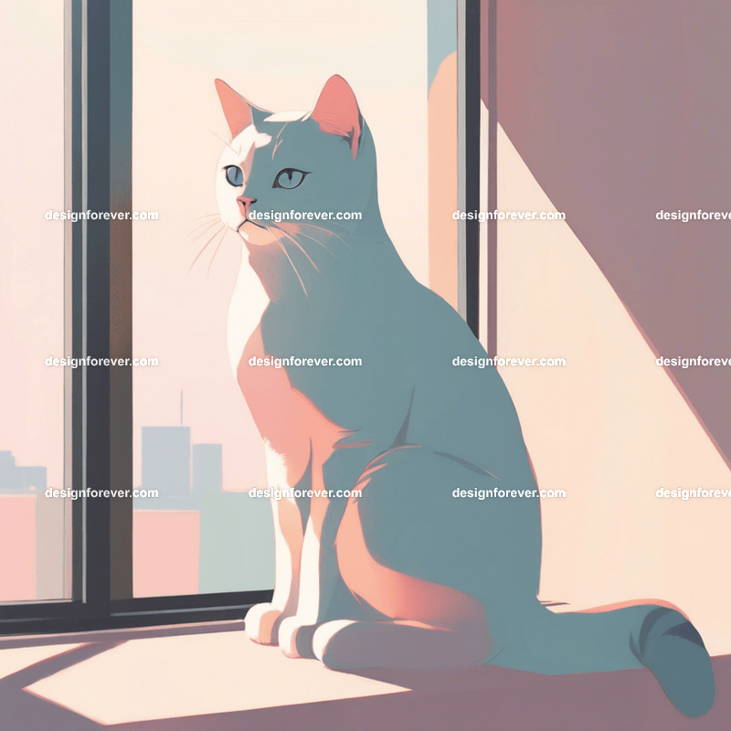 cat on window